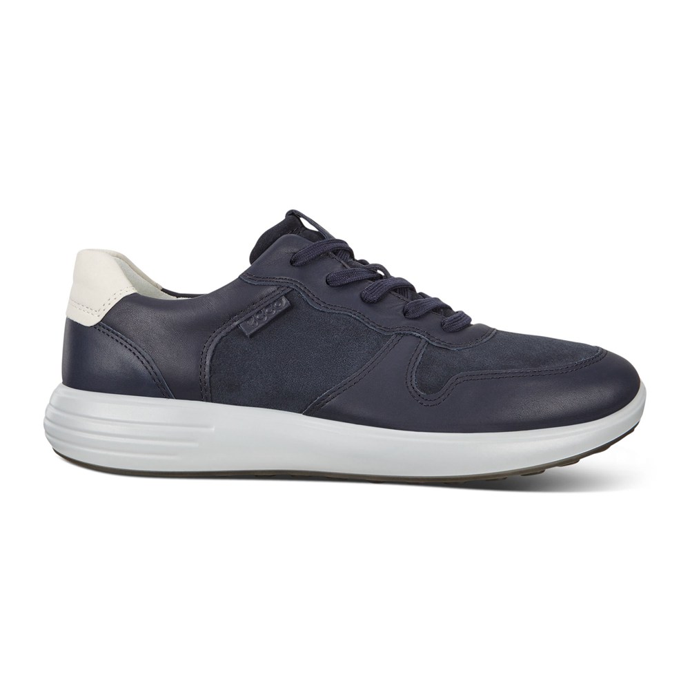 ECCO Mens Sneakers Navy - Soft 7 Runners - IXD-826103